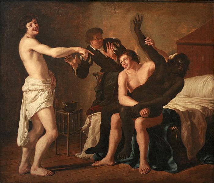 GRAMATICA, Antiveduto Rape of the negro girl oil painting picture